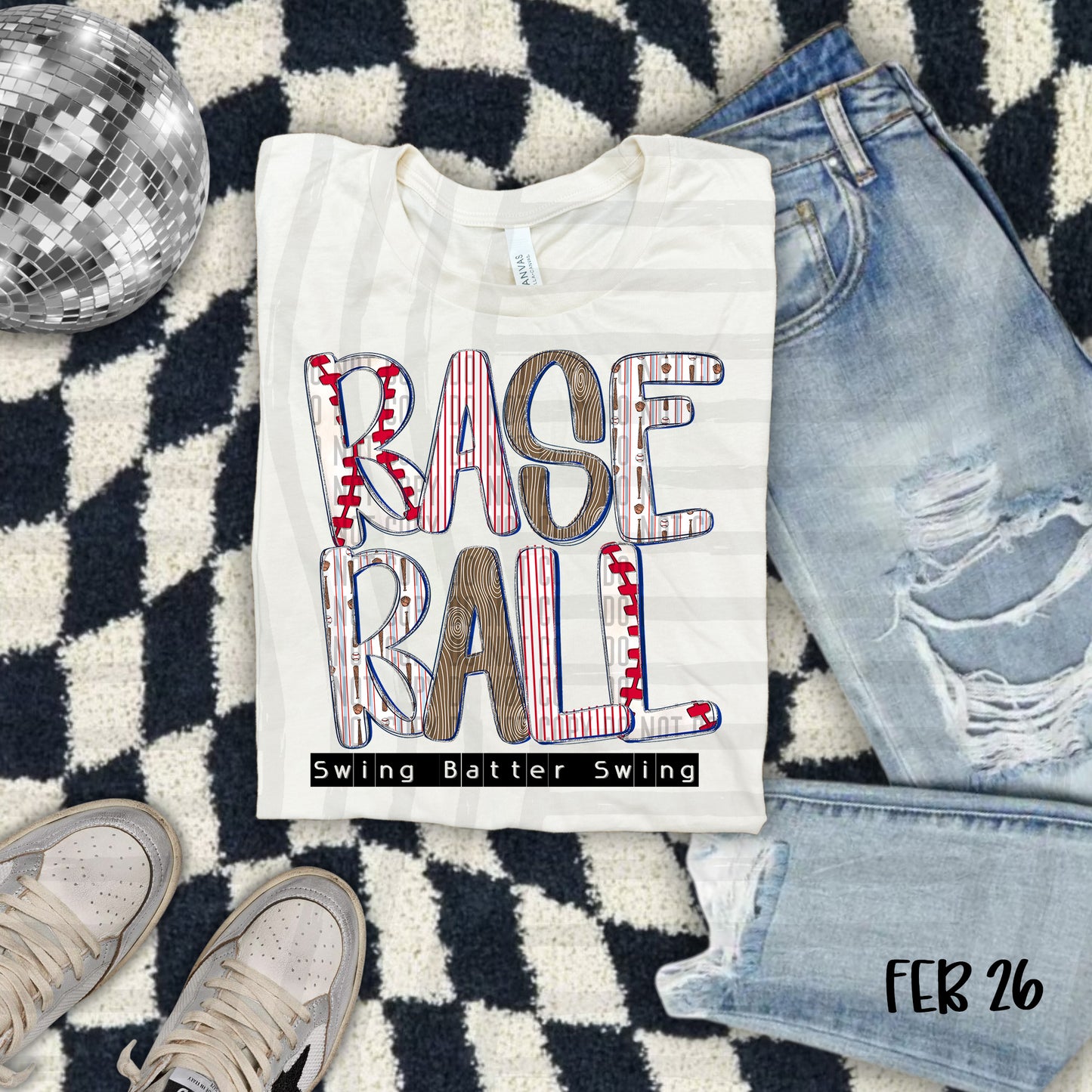 Baseball Swing Batter Swing DTF Transfer
