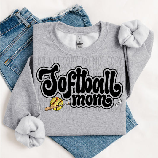 Sports Mom DTF Transfer (Softball Mom)