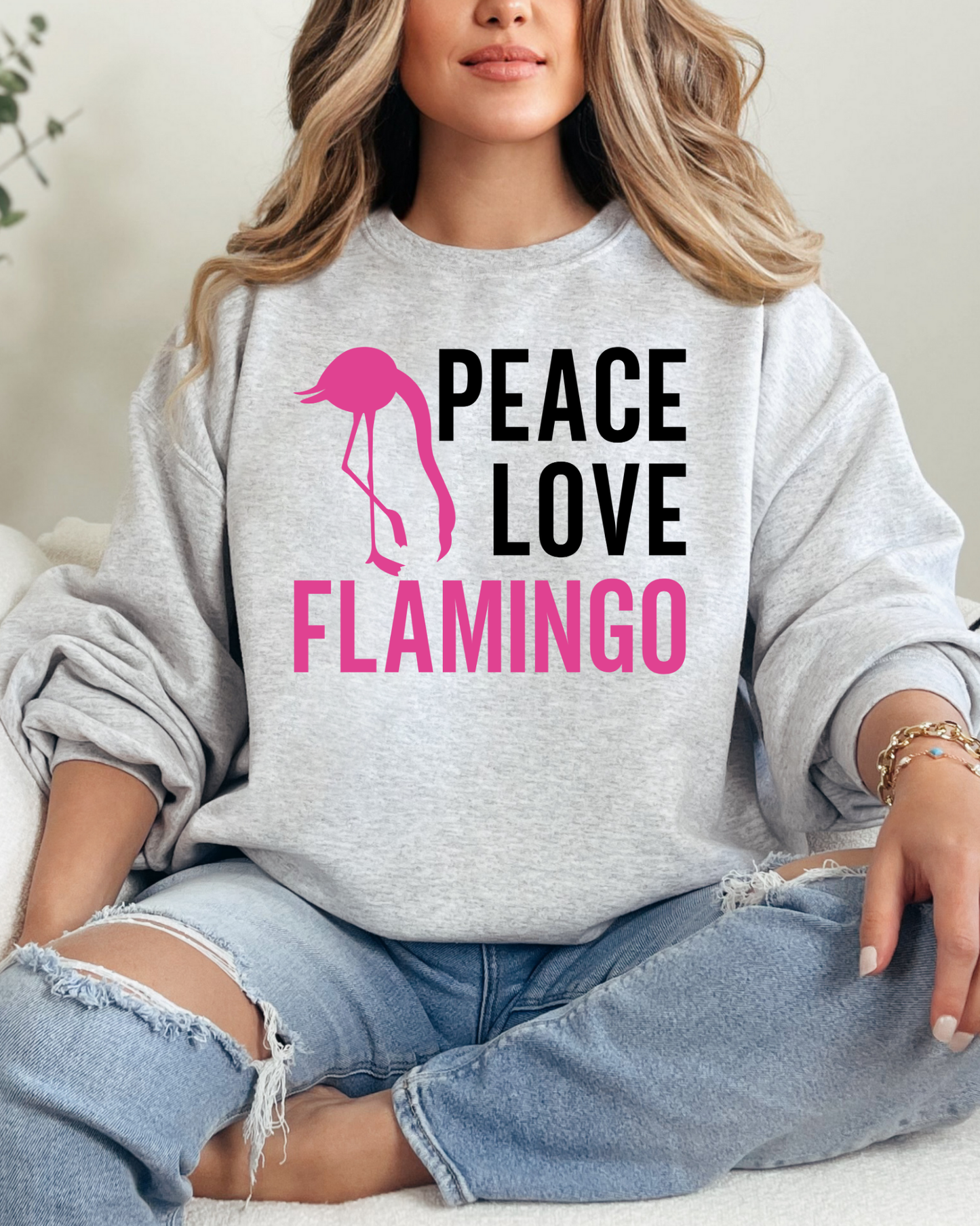 Pease love flamingo