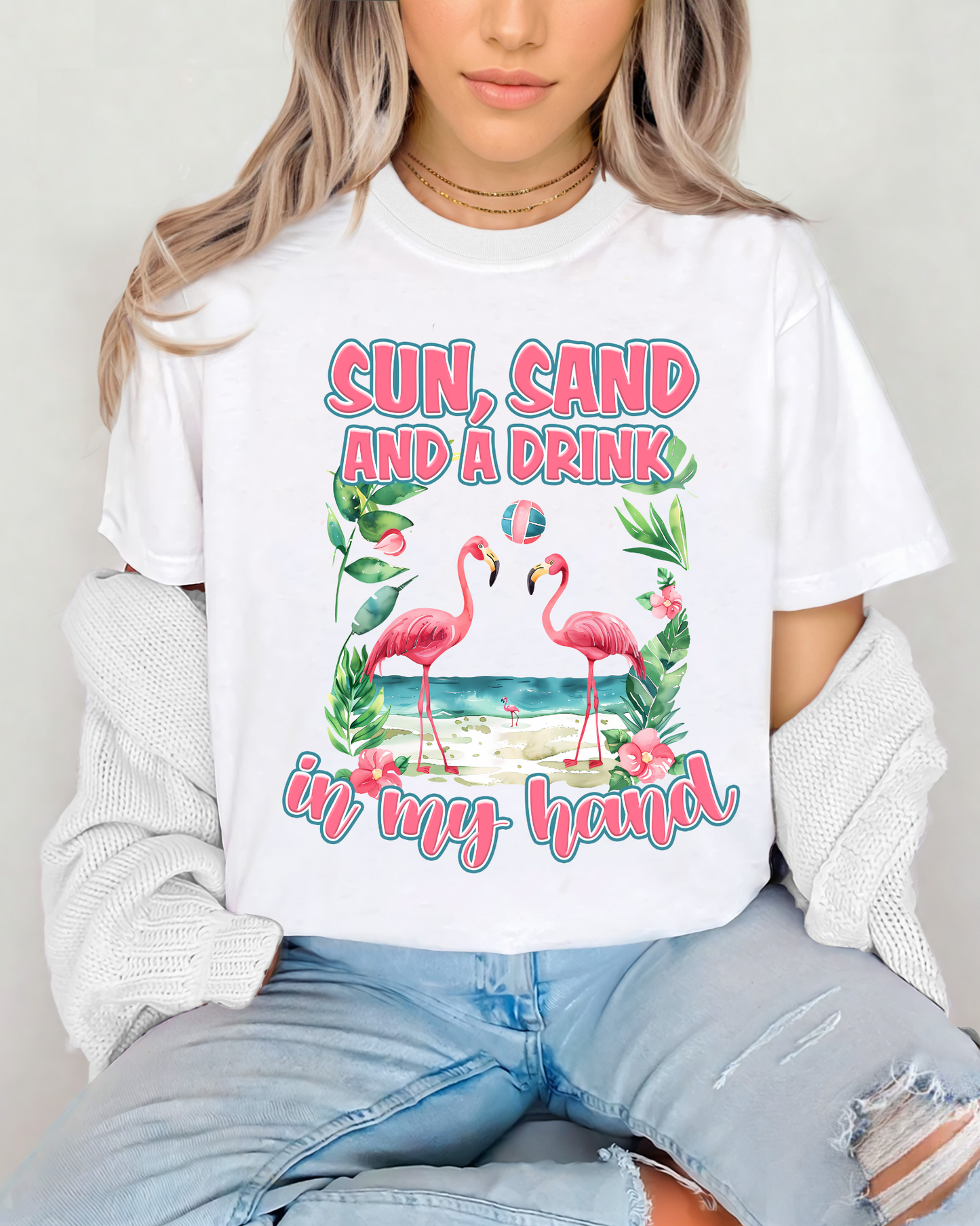 Sun, sand and a drink in my hand