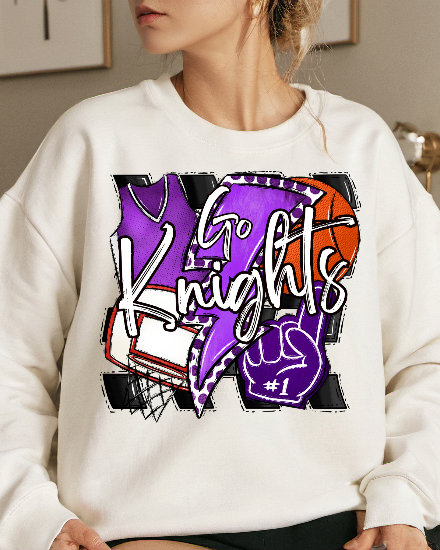 Go Knights Basketball (purple)