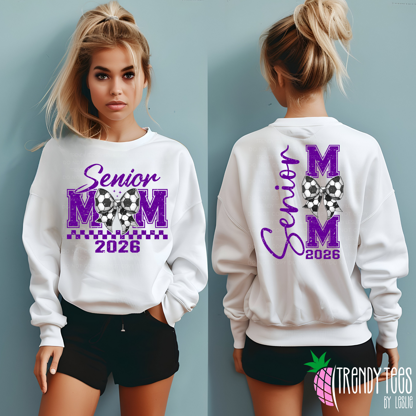 Senior Soccer Mom Purple/Gold