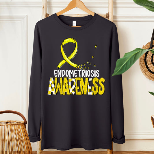 Endometriosis Awareness-white (checkered yellow)