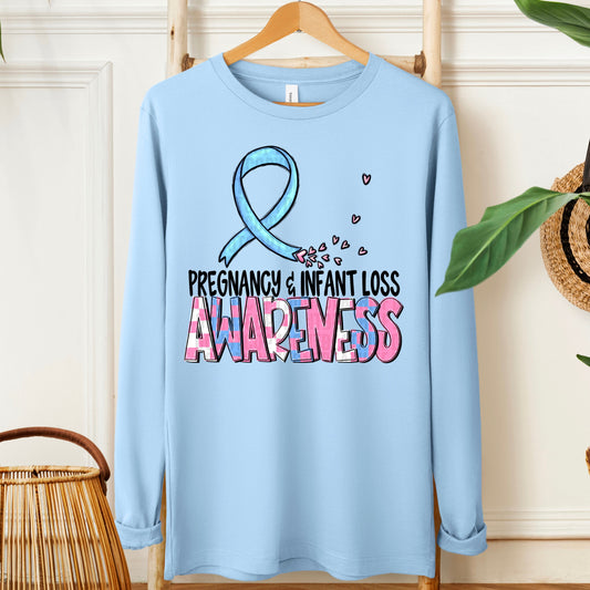 Pregnancy & Infant Loss Awareness-black (checkered pink/blue)