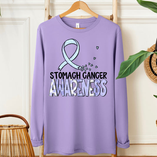 Stomach Cancer Awareness-black (checkered purple)