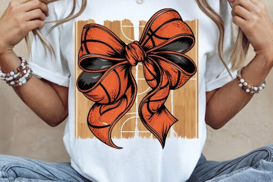 Basketball Court Bow Coquette DTF Transfer