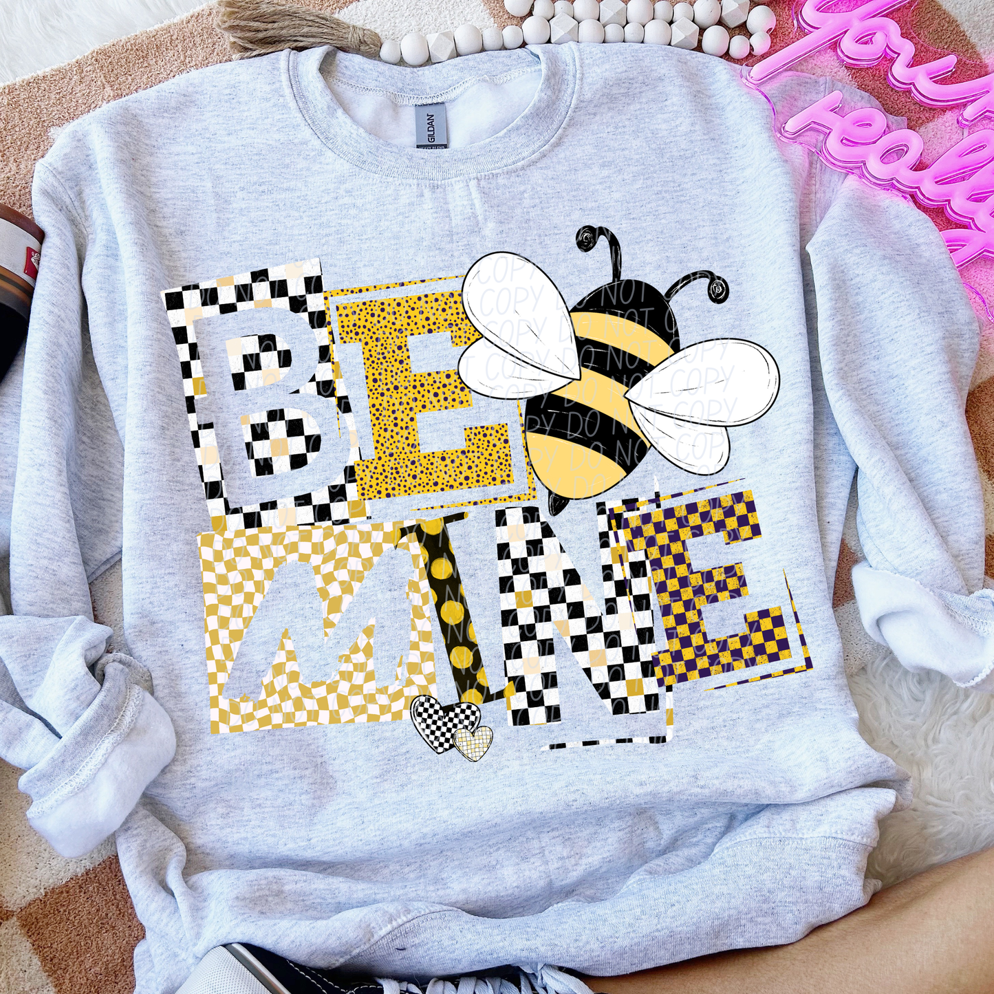 Bee Mine Valentine DTF Transfer