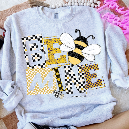 Bee Mine Valentine DTF Transfer