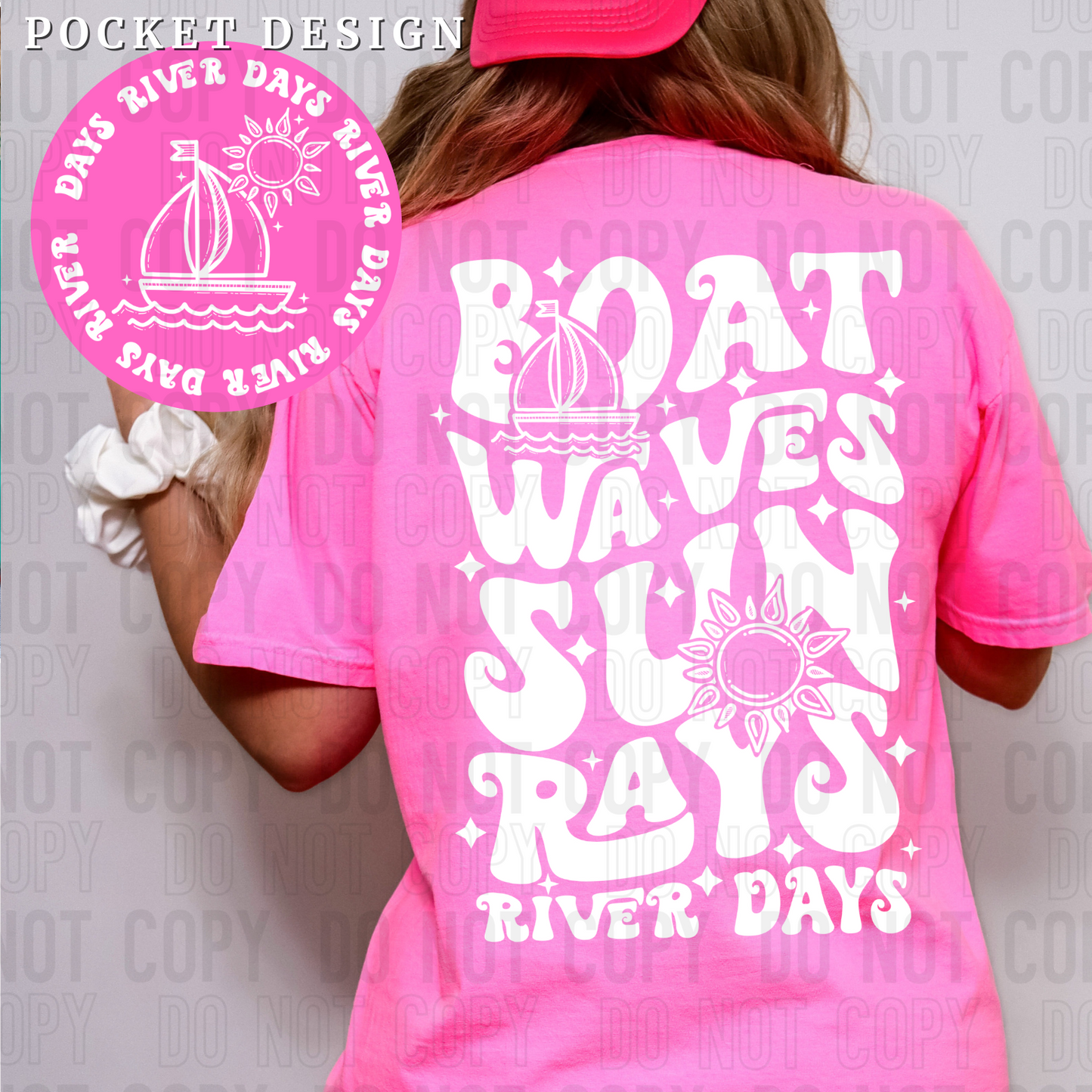 Boat waves sun rays river days-white (front)