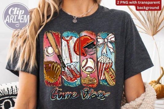 Game Vibes Baseball DTF Transfer