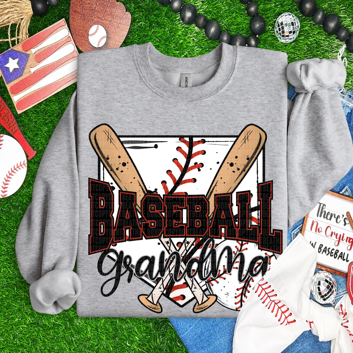 Baseball Grandma DTF Transfer