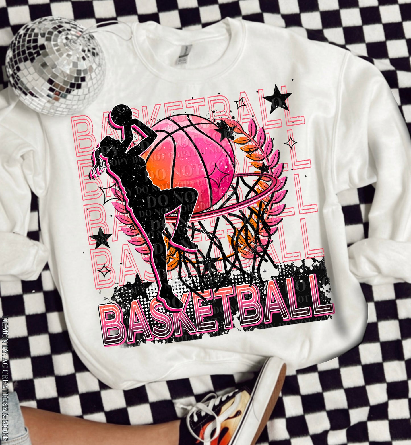 Basketball Player DTF Transfer – Pink Version