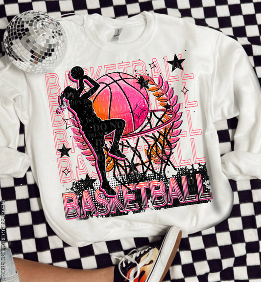 Basketball Player DTF Transfer – Pink Version