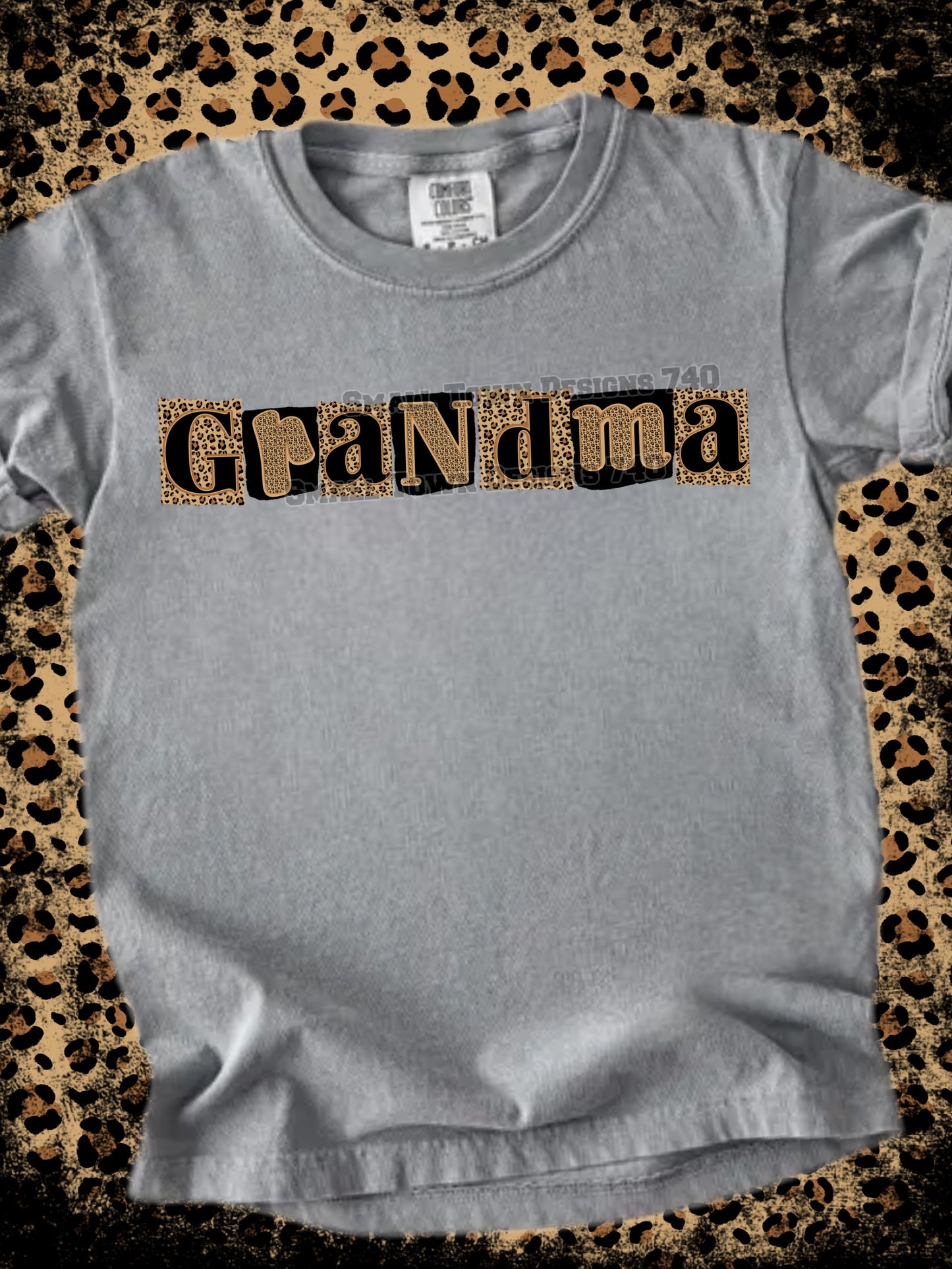 Leopard Print “Grandma” DTF Transfer