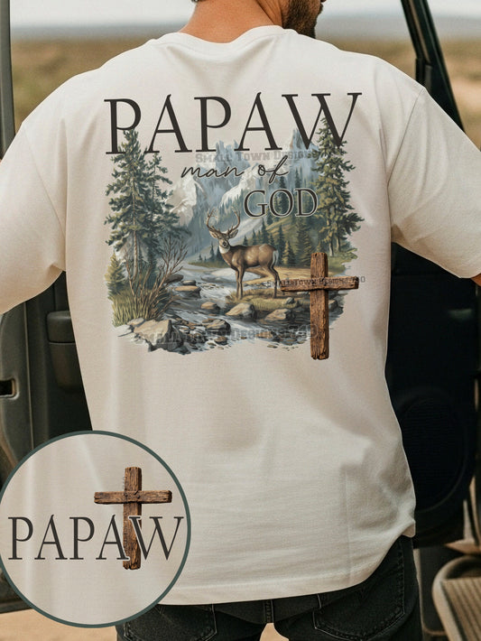 Papaw Christian Man of God Hunting DTF Transfer
