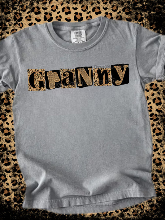 Leopard Print “Granny” DTF Transfer