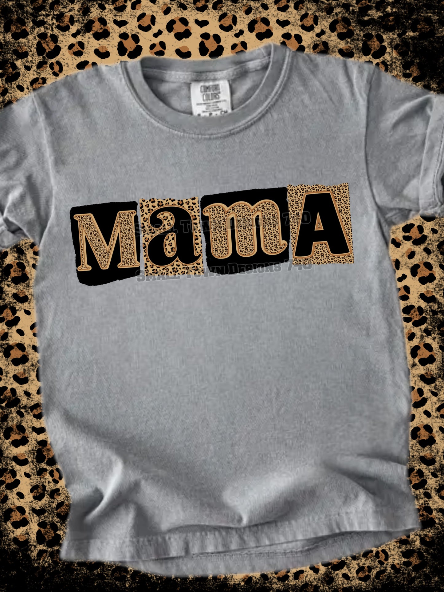 Leopard Print “Mama” DTF Transfer