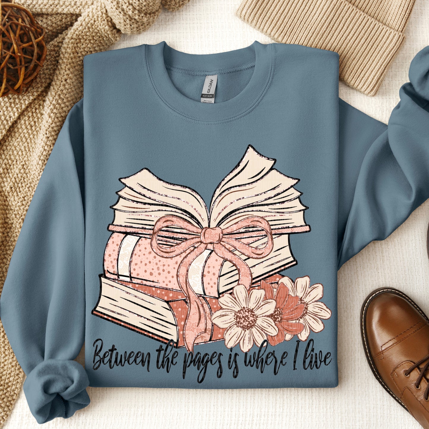 Between the Pages Is Where I Live DTF Transfer