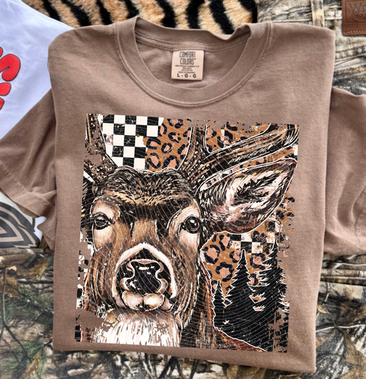 Buck Leopard Checker DTF Transfer