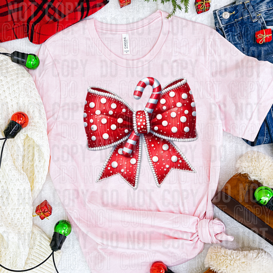 Candy cane bow