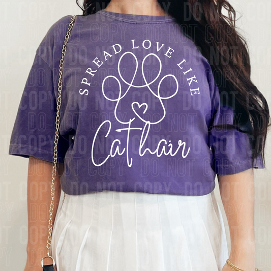 Spread love like cat hair (white)