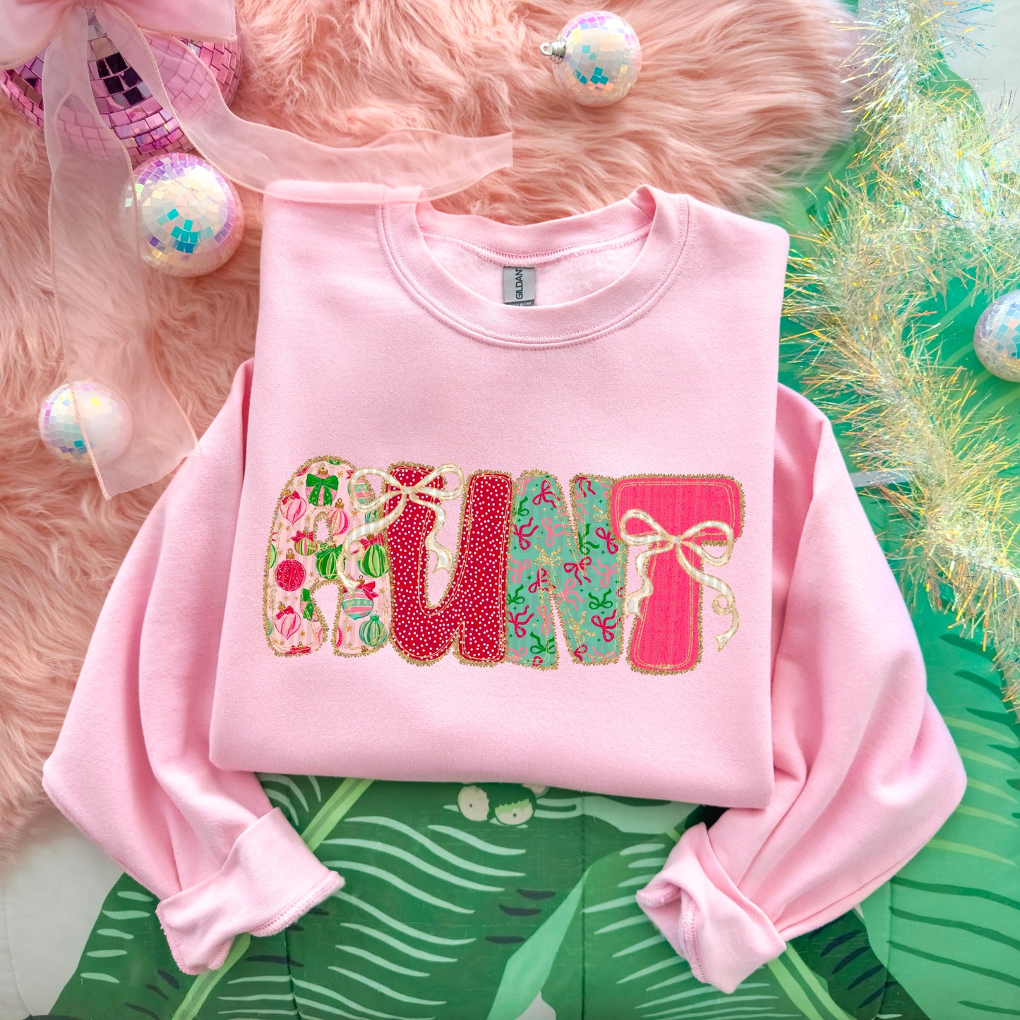 Christmas Bow Lace Aunt