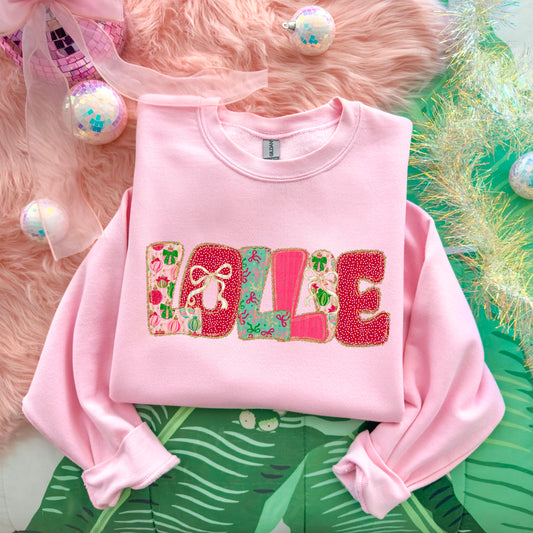 Christmas Bow Lace Lollie