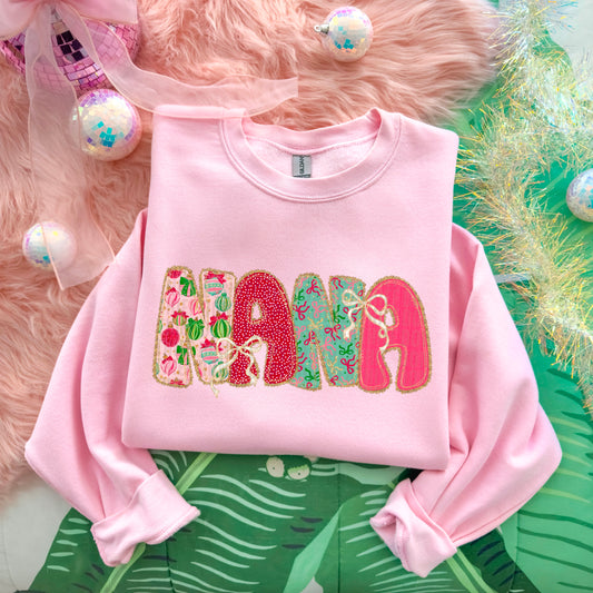 Christmas Bow Lace Nana