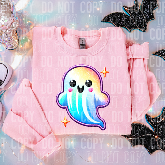 Faux embroidery ghost