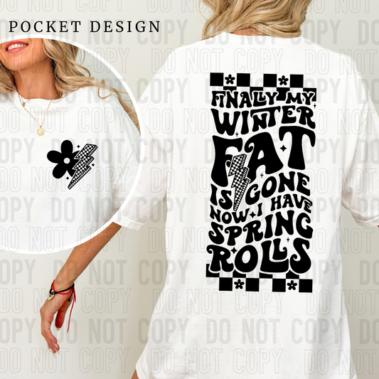 Finally my winter fat is gone now I have spring rolls-black (front)