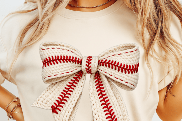 Baseball Bow DTF Transfer