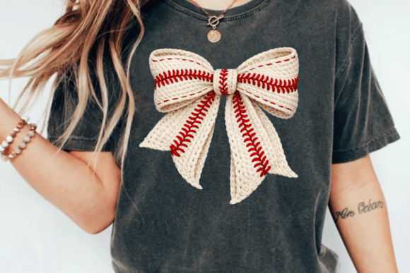 Baseball Bow DTF Transfer