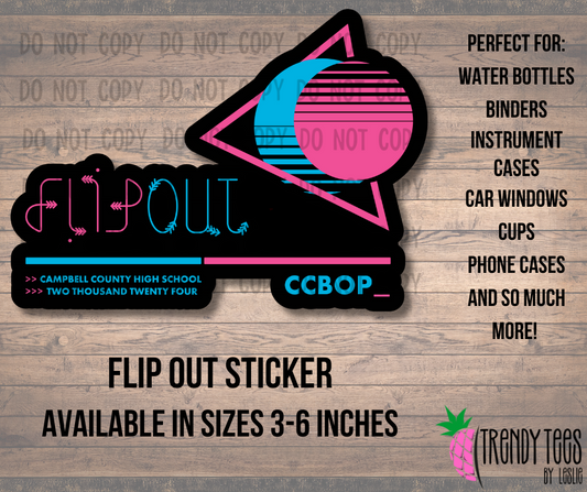 Flip Out Sticker