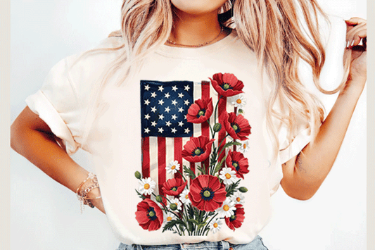 Floral American Flag