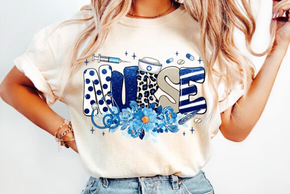 Floral Nurse Life DTF Transfer