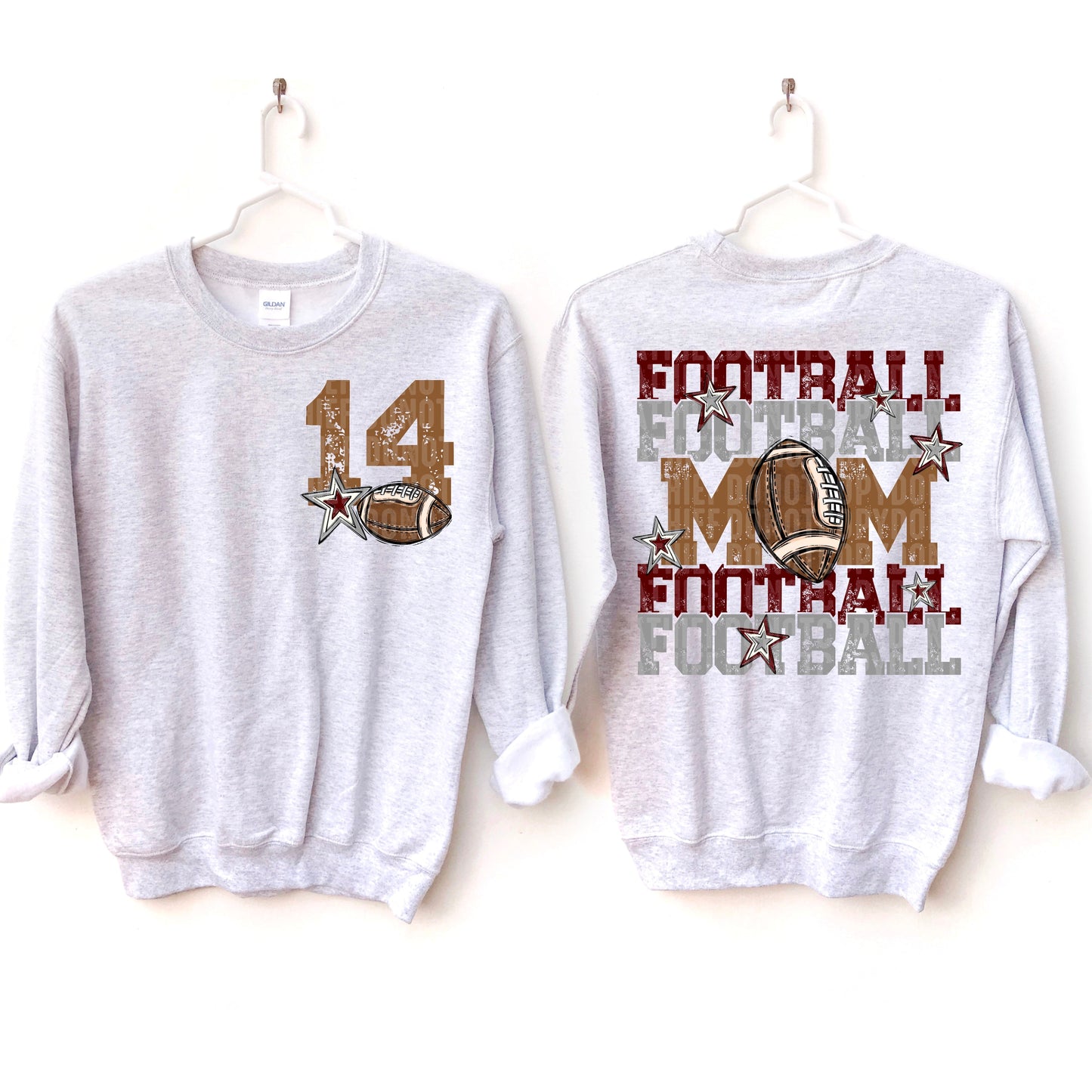 Football Mom (maroon/grey-front)