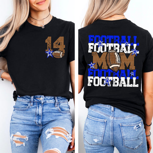 Football Mom FRONT (blue/white)