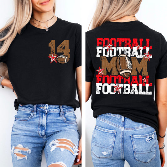 Football Mom (red/white-back)
