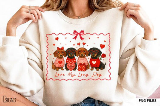 Love My Long Dog DTF Transfer