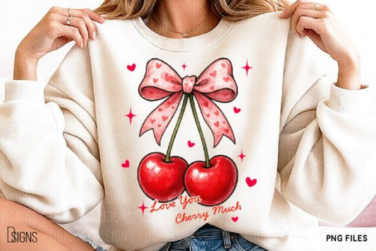 Love You Cherry Much DTF Transfer