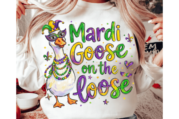 Mardi Goose on the Loose DTF Transfer