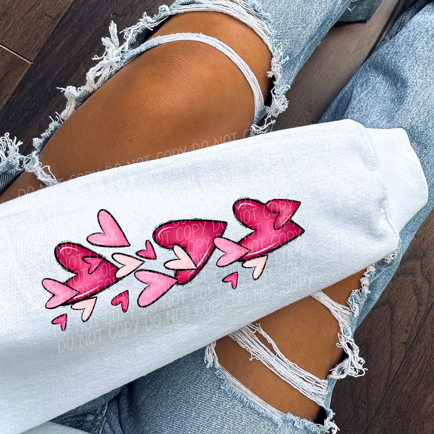 Heart Valentine Letter DTF Transfer (SLEEVE)