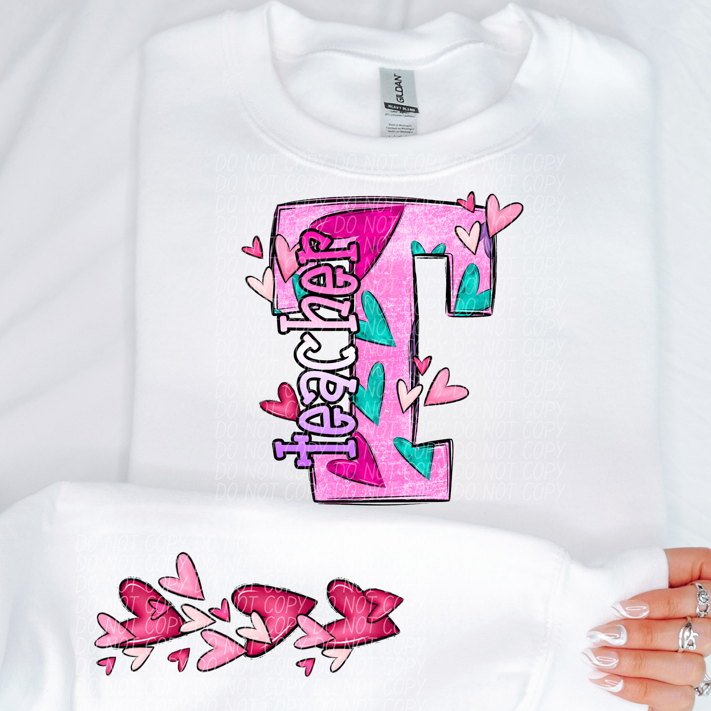 Heart Valentine Letter DTF Transfer (SLEEVE)
