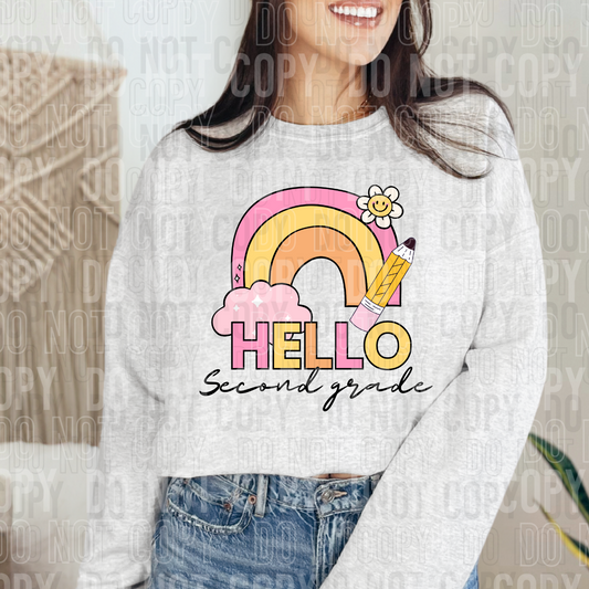 Hello Second Grade (rainbow)