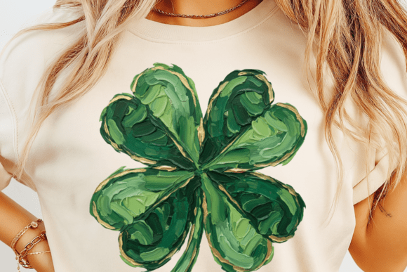 Hand Painted Shamrock DTF Transfer