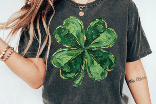 Hand Painted Shamrock DTF Transfer