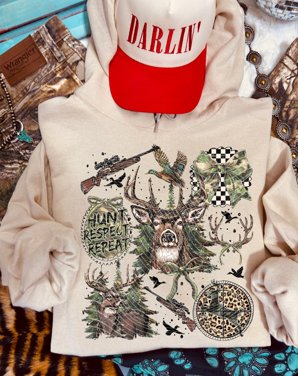 Hunt Respect Repeat Buck Hunting DTF Transfer