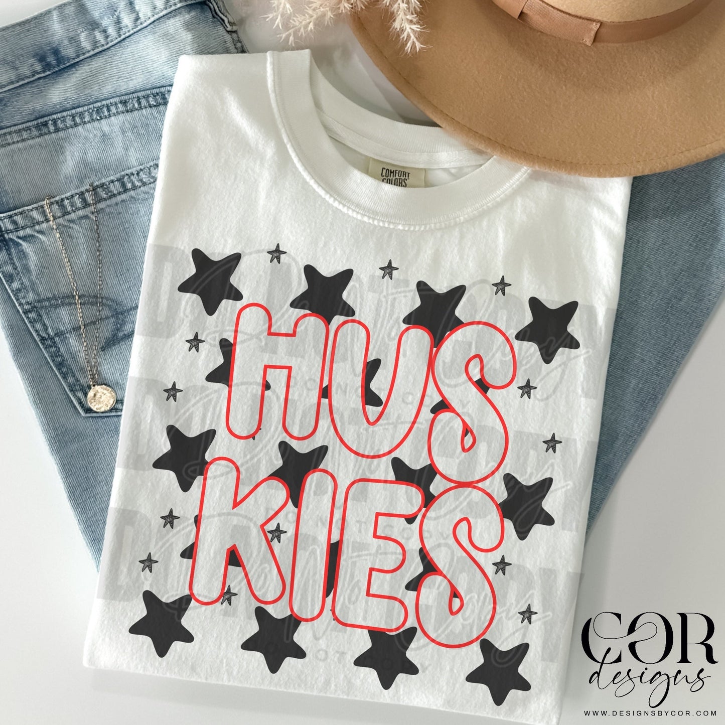 Huskies (black stars)