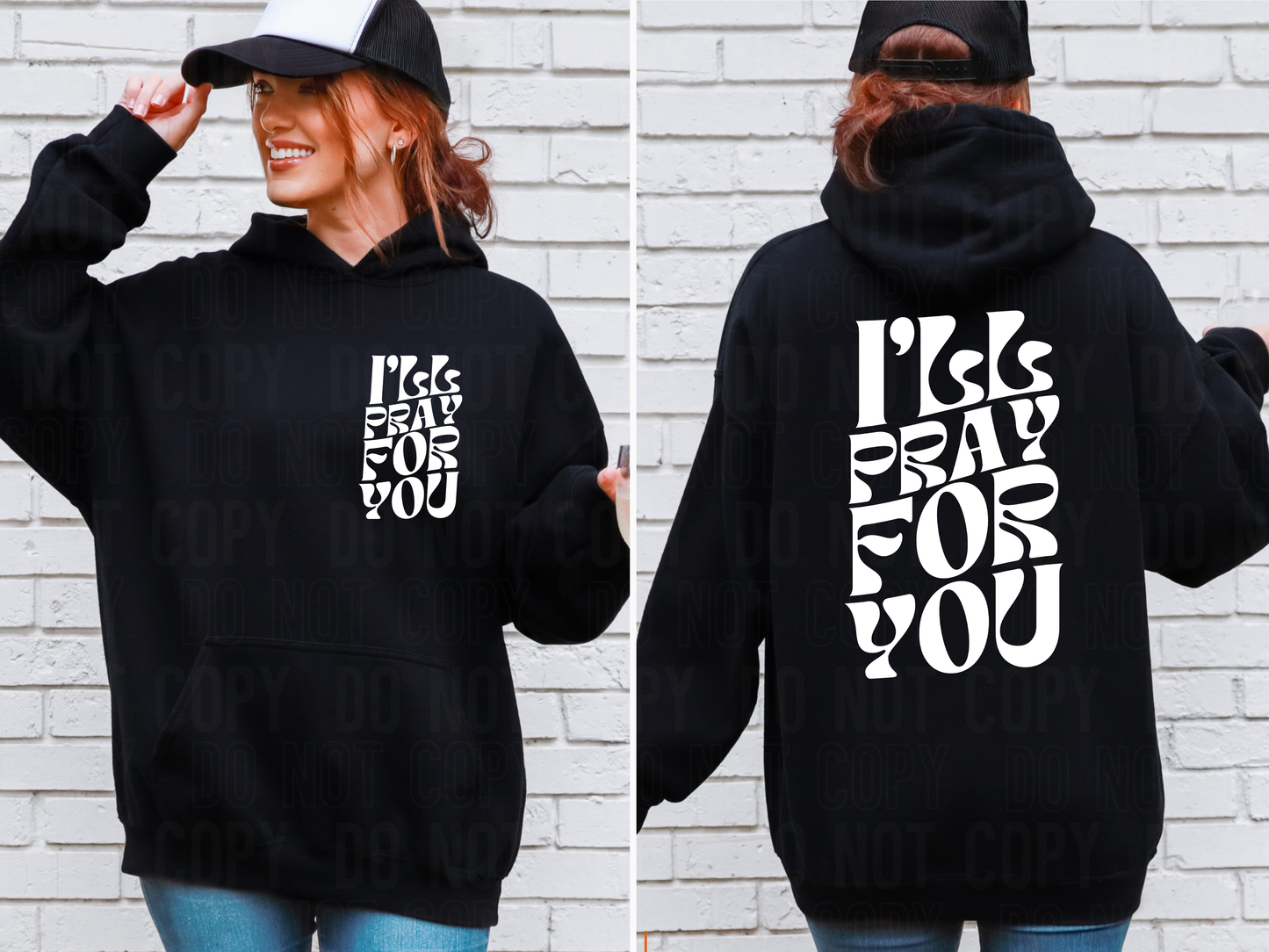 I'll pray for you -white (back)