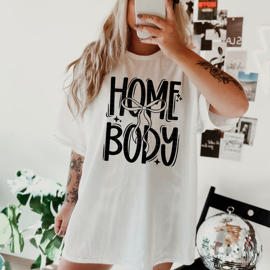 Home Body Bow DTF Transfer (black)